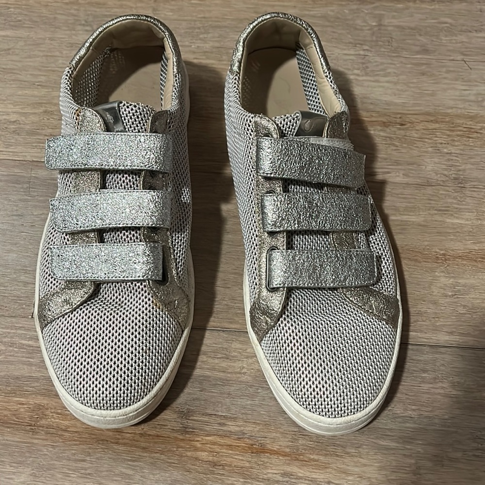 Donna Carolina Silver Mesh Sneakers size 42 US 10- 10.5